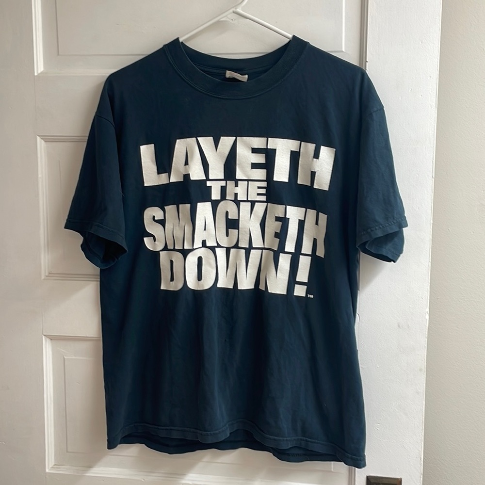 Vintage 1998 WWF shirt Smacketh Down On Your Candy Ass The Rock